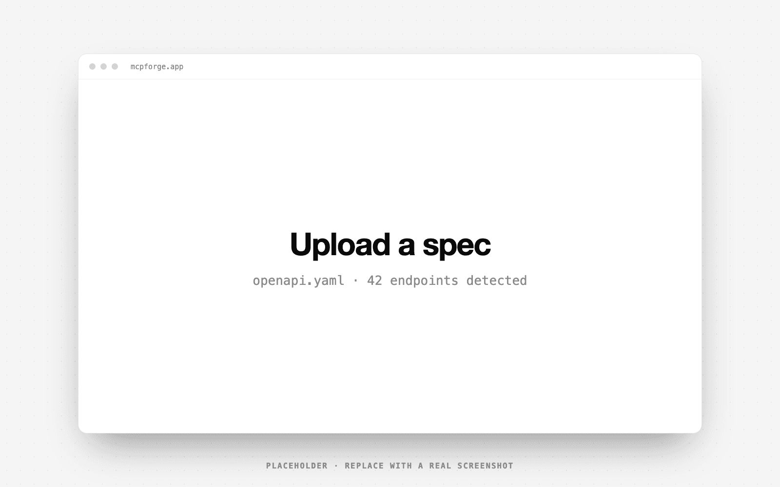 Uploading an openapi spec