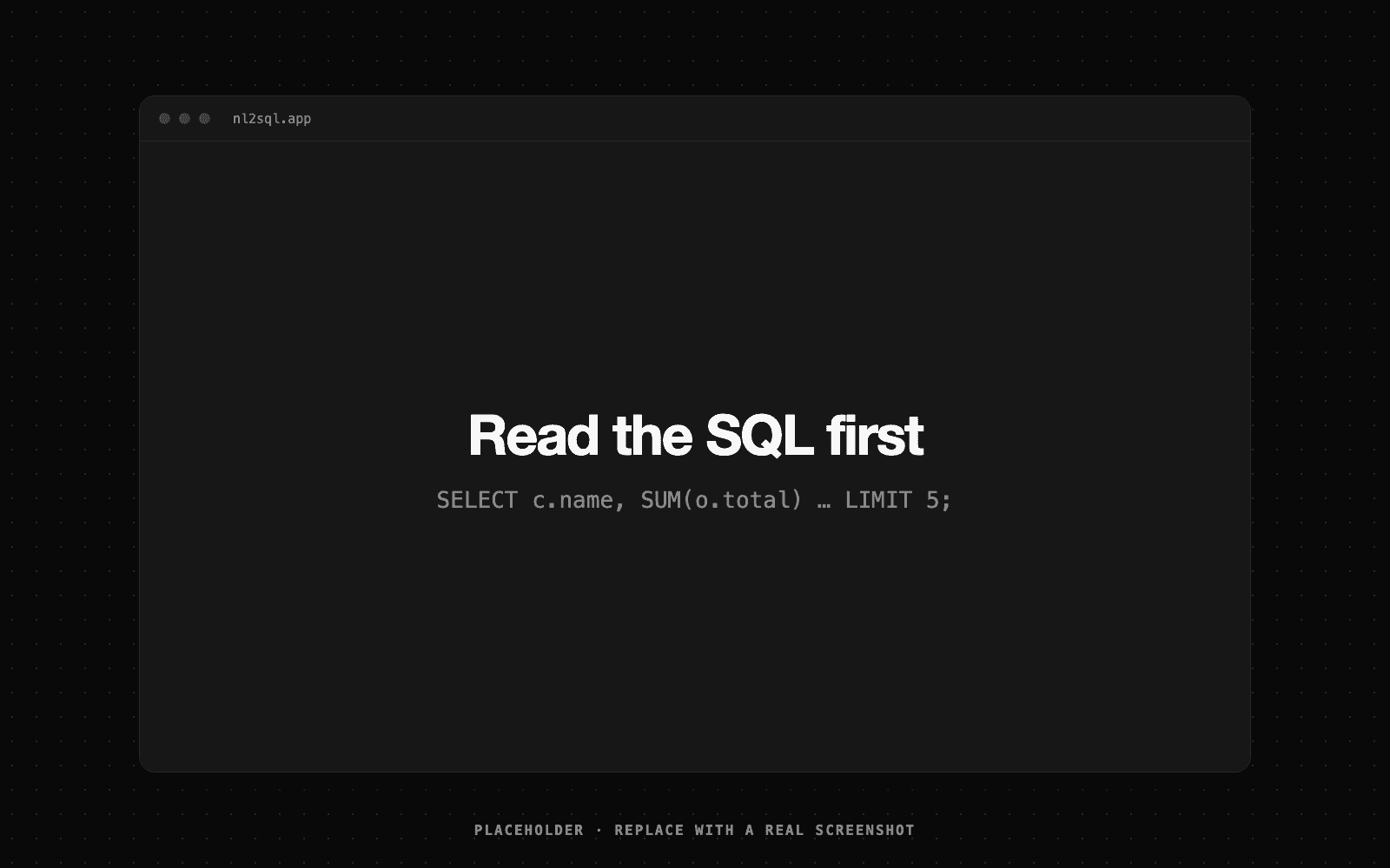 Reading the generated sql