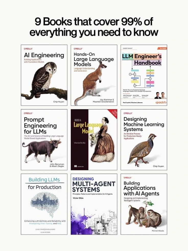 Nine books on AI engineering, evaluation and scaling AI systems